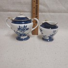 Ironstone ware sugar & creamer set/Asian Garden pattern/1945-52 — photo 4