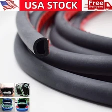 16Ft Universal Car Door Rubber Weather Sealing Hollow Strip Weatherstrip D-Shape