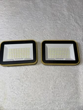 2× Rechargeable Work Light LED Battery Portable Flood Security Light for Camping