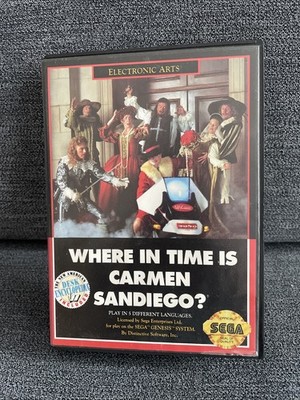 Sega Genesis Where In Time Is Carmen Sandiego ? OVP Retro Sammlung Videospiele