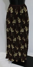 Grade & Gather Women's Light Floral Printed Maxi Skirt EJ3 Burgundy Small
