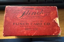 Vintage 1903 Flinch Card Game Missing One 10 Card