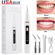 Ultrasonic Electric Tooth Cleaner Tartar Plaque Remover Dental Scaler Tool Kit