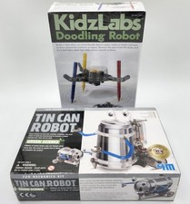 2 PACK KidzLabs Doodling Robot Toysmith Tin Can Robot - NIB/Sealed