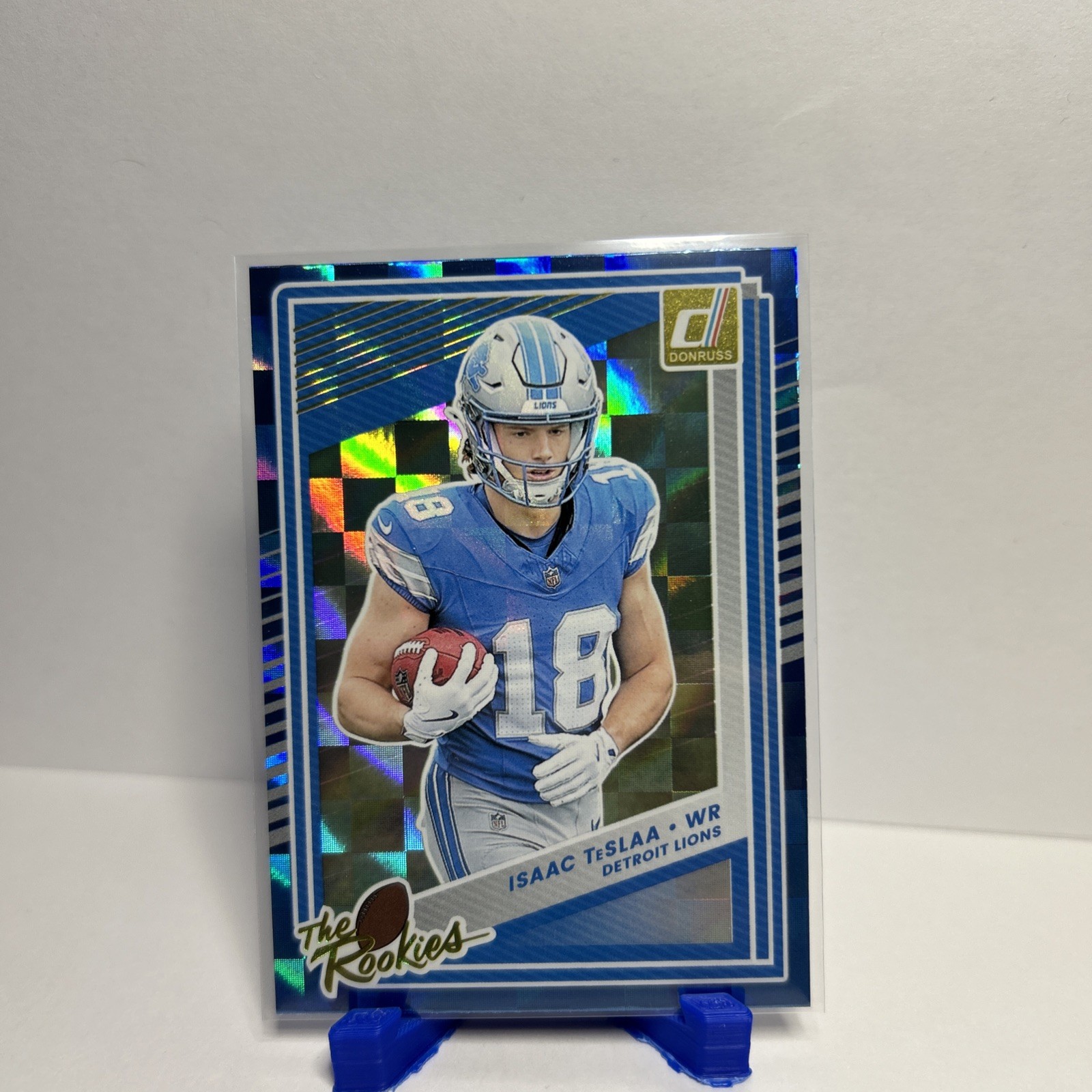Isaac TeSlaa The Rookies Blue Foil (RC) #35 Color Match 2025 Donruss 