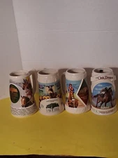 4 Oak Tree Steins  Santa Anita Park 1988, 1998, 2003, 2005 Limited Edition