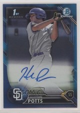 2016 Bowman Draft Chrome Pick Blue Refractor /150 Hudson Potts #CDA-HS Auto 7m3