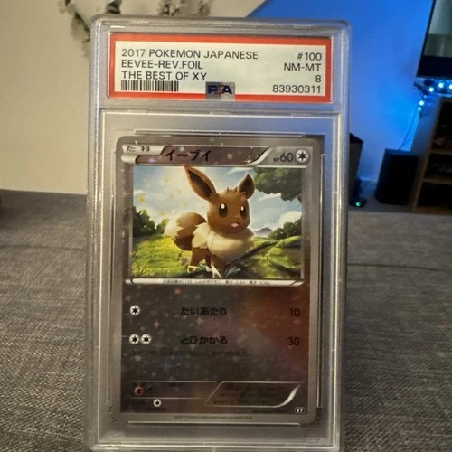 PSA 8 Eevee Reverse Holo 100/171 Pokemon The Best Of XY Japanese 2017