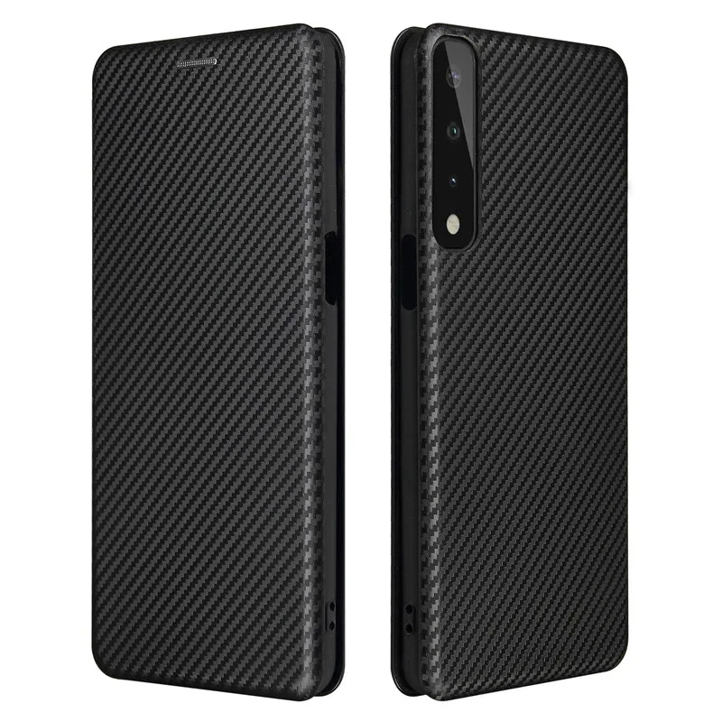Shockproof Flip Carbon Fiber Magnetic Adsorption Phone Case For LG Stylo7 Cover - Image 4 of 4