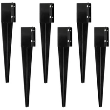 Alloy Steel Post Stake - 6 Pcs 24 Inch Heavy Duty Ground Anchor for Mailboxes
