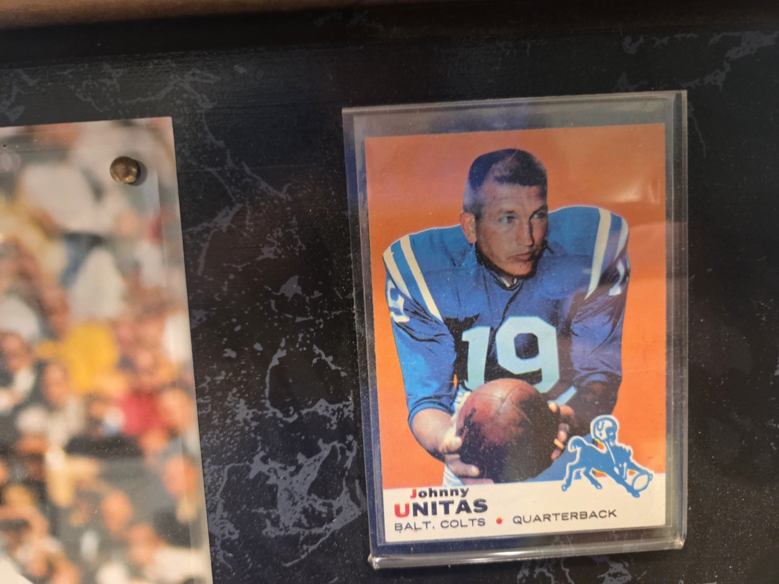 Johnny Unitas Signed Original Index Card Baltimore Colts PSA/DNA Authenticated view 3