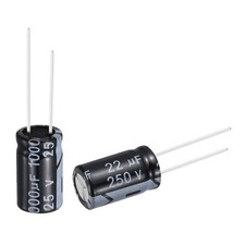 22uF 250V 10x17mm Electrolytic Capacitor, Aluminum Capacitors, 24Pcs