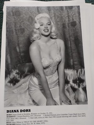 Sk277 Ephemera Film Picture Actress Diana Dors
