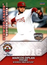 2016 Midwest League All-Stars Choice 64 Marcos Diplan Dominican Republic DR Card