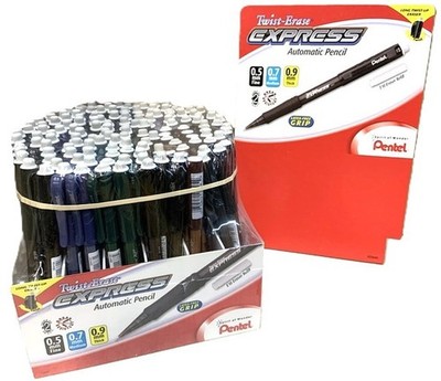 NEW 144-Pack Box Pentel Twist-Erase Express Automatic Pencils .5mm .7mm .9mm