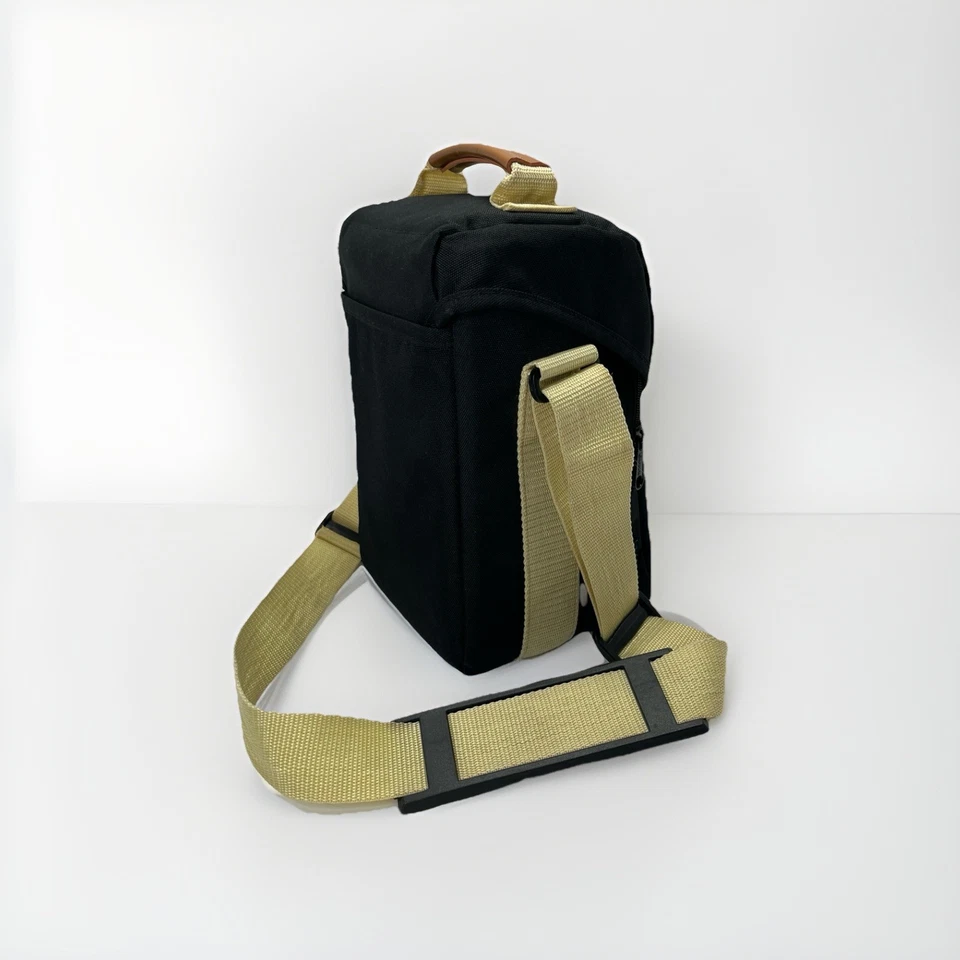 Canon Camera Shoulder Gadget Bag Vintage Black Canvas With Adjustable Strap - Image 4 of 4