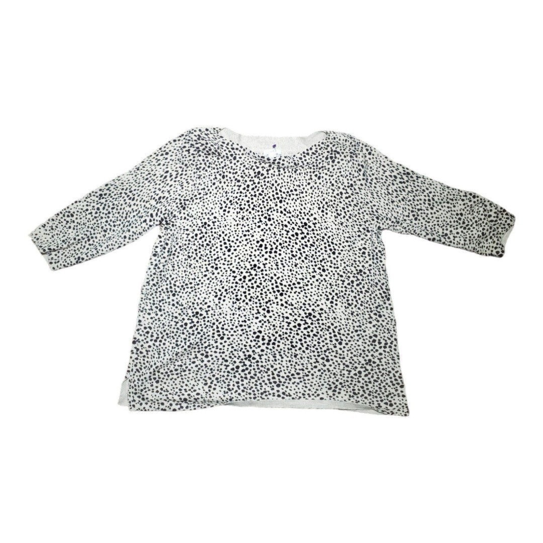 FREE Shipping J.JILL Women's Top Blouse White Black 3/4 Sleeve Stretch Size L