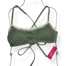 Xhilaration Sage Embroidered Bralette Medium Jrs. 4-6