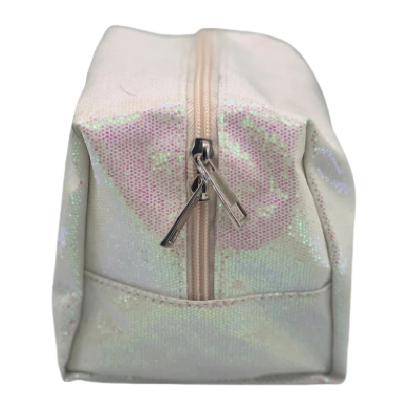 White Glitter Makeup Bag - Image 2 of 2