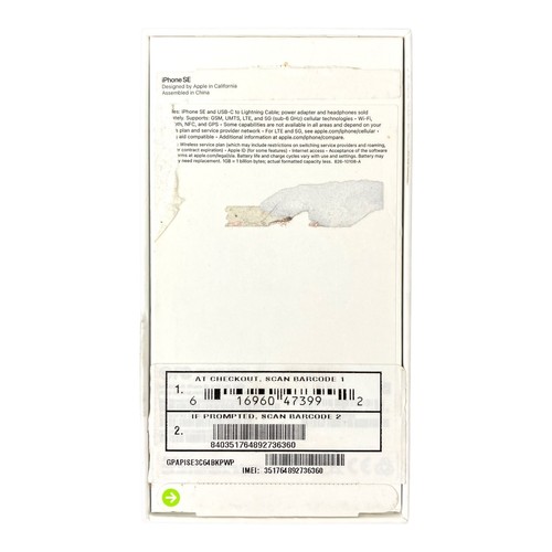 Apple iPhone SE 2022 3e génération noir 64 Go ✨boîte, câble de charge OEM et autocollant Apple - Photo 9 sur 9