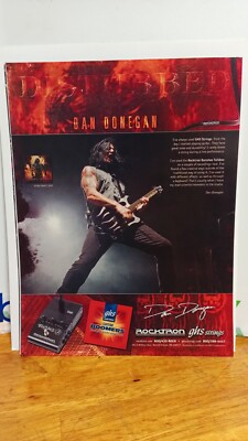 DAN DONEGAN DISTURBED ALBUM PROMO GHS STRINGS 2008 PRINT AD 11 X 8.5  E1
