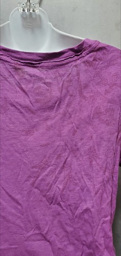 👕🛍 Bluse Top Somona lila mehrfarbig Print gerafft seitlich V-Ausschnitt ~ S M3020 - Bild 9 von 16