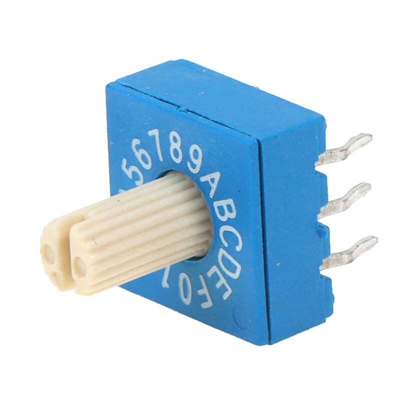 1PCS 0-F Rotary Encoder Switch with Handle 16-bit 8421C Positive Code 3 ...