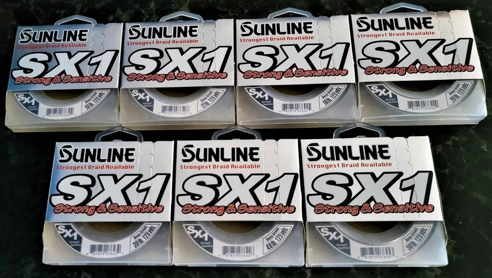 Carretel Sunline Braid SX1 verde profundo 125 jardas escolha qualquer libra linha de pesca teste - Imagem 2 de 4