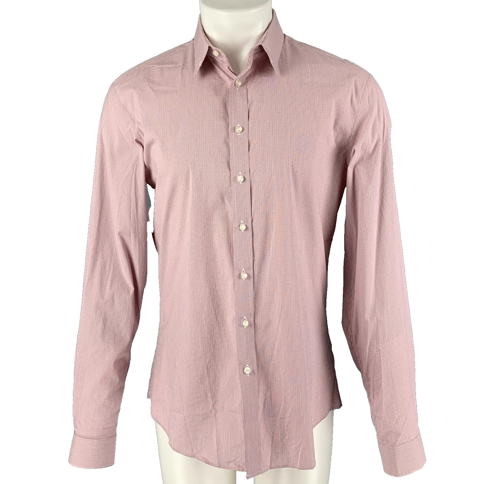 Thomas Pink Cotton Blend Dress Shirts for Men