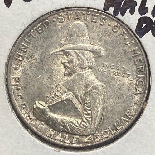 1920 Pilgrim Commemorative Half Dollar, Solid Gem BU++