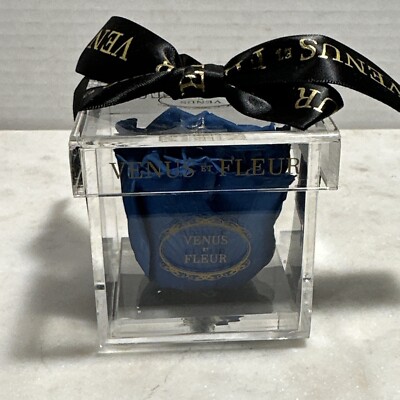 Venus Et Fleur Le Clair Tresor Scented Eternity Rose Box Blue Open Box Lovely!