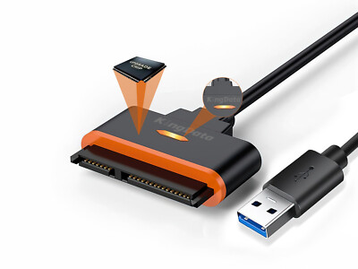 USB 3.0 auf 2.5 SATA 3 Festplatte 22 Pin Adapter Kabel UASP Konverter für SSD HDD