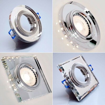 GLAS Einbaustrahler Einbauspot Einbaurahmen Spot Decken Einbauleuchte Lampe GU10