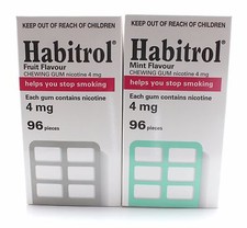 Habitrol Nicotine Gum 4 MG Mint  Fruit Flavor 576 Pieces, 6 Box NEW 07/2027