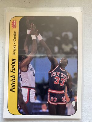 1986-87 Fleer Basketball Patrick Ewing Sticker Rookie RC #6 New 