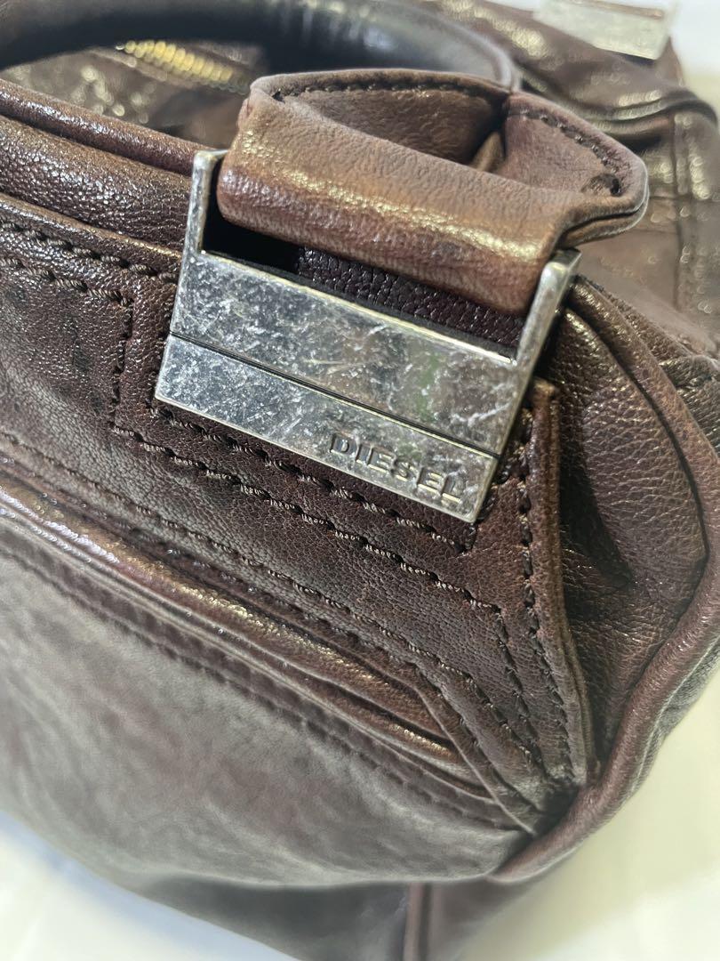 Diesel Archive Leather Bag Brown Mode Y2K Modern Practical Diesel Archive Leather Bag Brown Mode Y2K Modern Practical