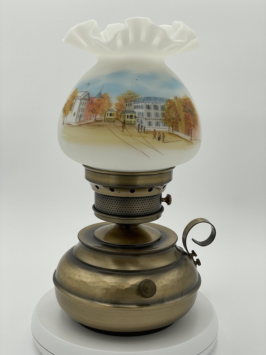 ヴィンテージ　アメリカ　FENTON  ランプ アメリカ ヴィンテージ フェントン コインドット トパーズ