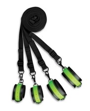 Shots Ouch Bed Bindings Restraint Kit Glow in the Dark