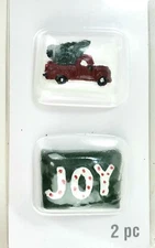 Tiny Treasures Christmas Pillows Doll House Village Accessories 