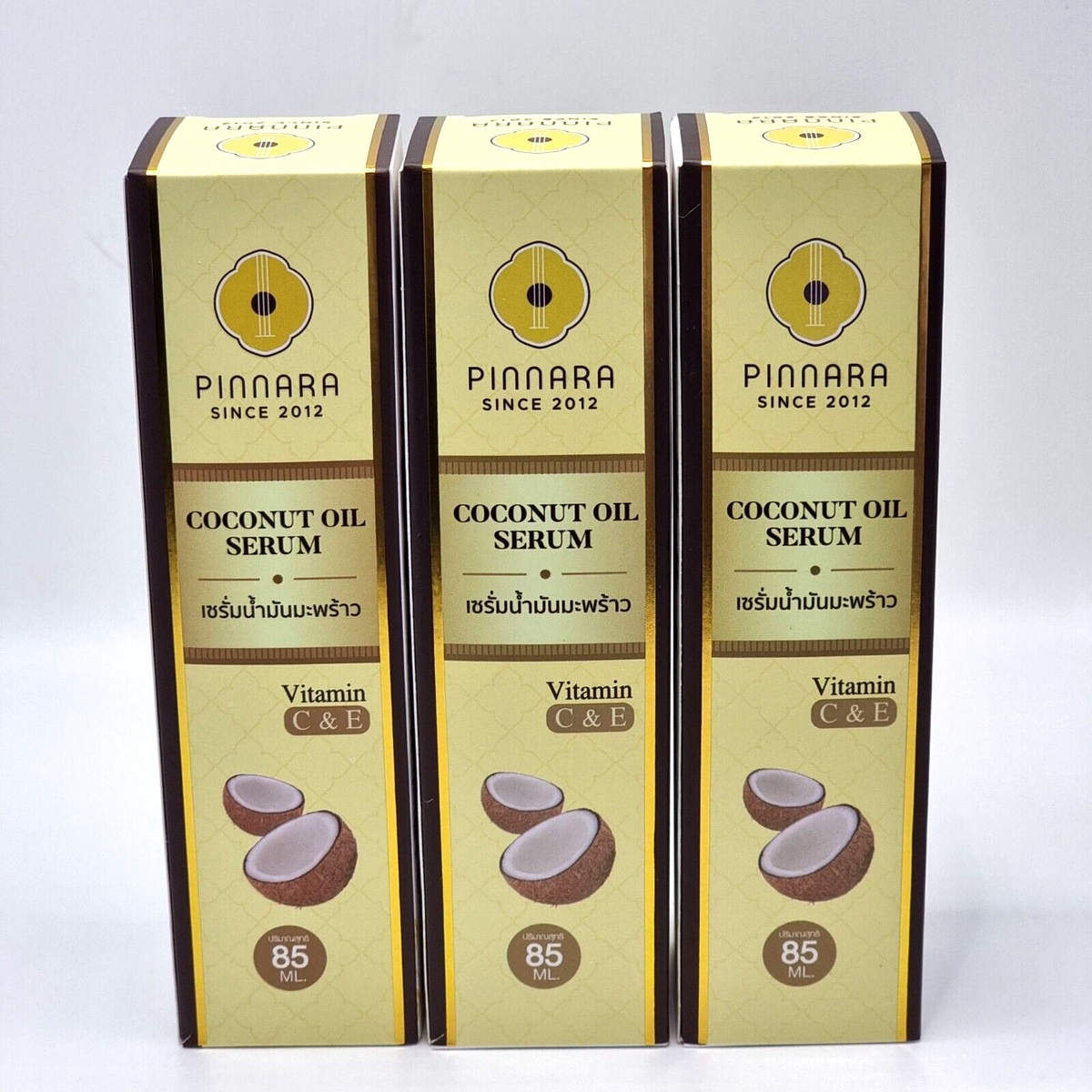 Pinnara Coconut Oil Serum Hair Skin Vitamin C & E Virgin Cold