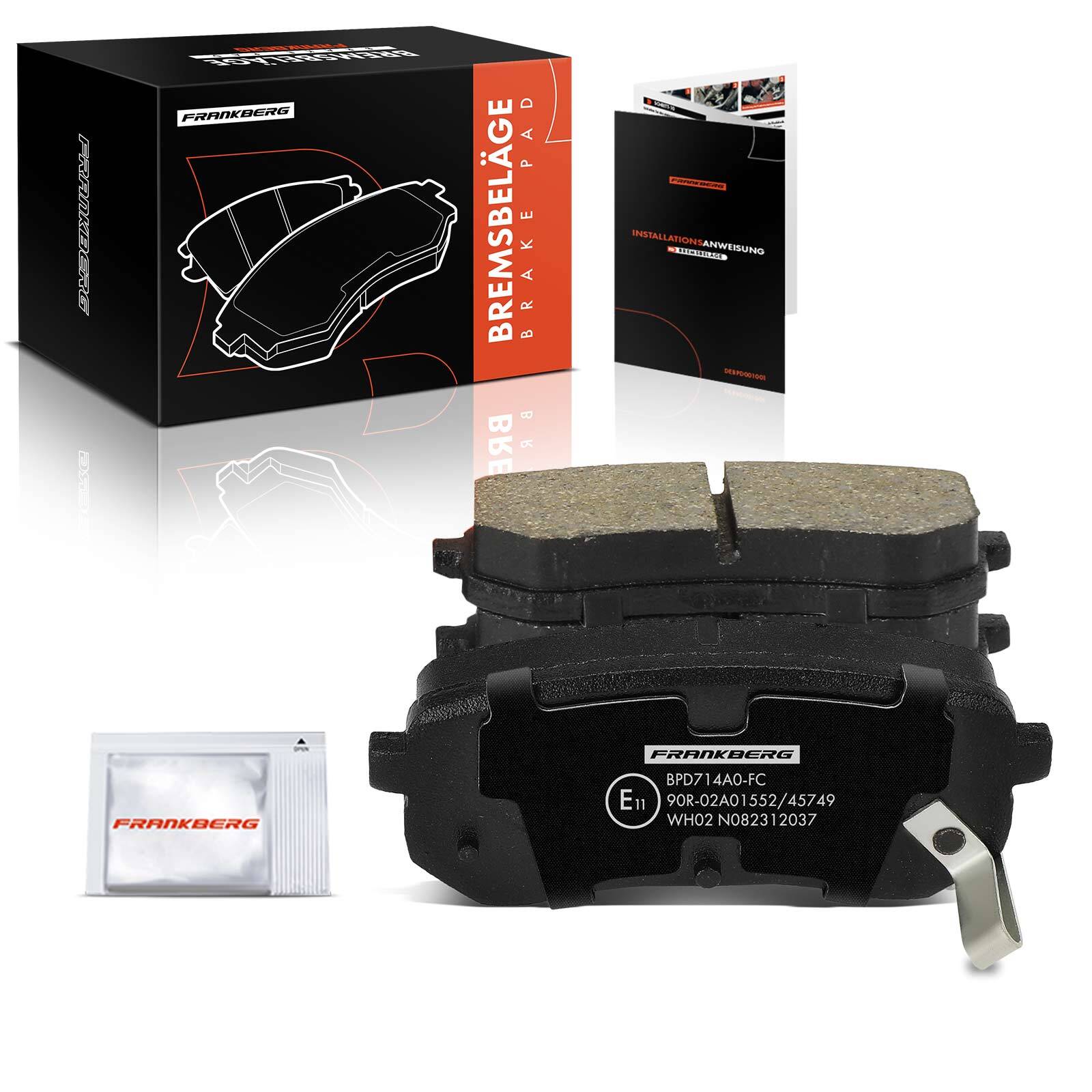 FRANKBERG Rear Brake Pads Set for Hyundai i10 Kia Picanto 1.0 1.1 1.2 583020XA00