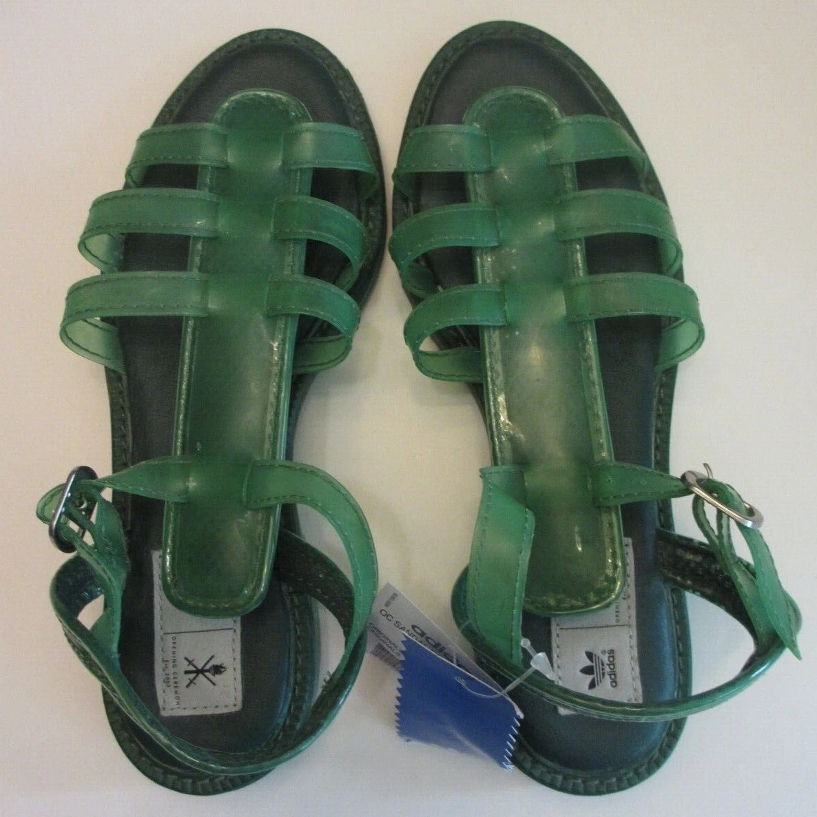 vtg NWT ADIDAS OPENING CEREMONY RUBBER JELLY WOMEN US 8 6 BEACH | eBay