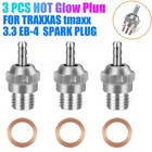 3Pcs N4 Hot Glow Plug Durable Set for Traxxas tmaxx 3.3 EB-4 Spark VOLCANO S30