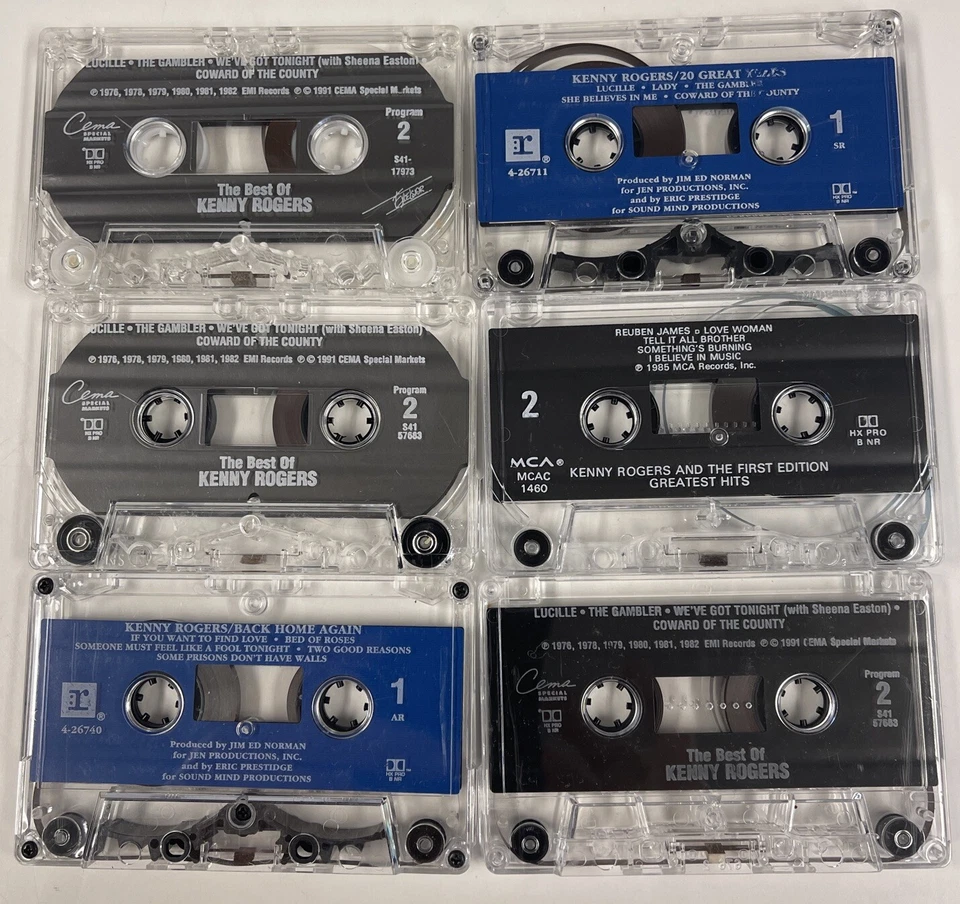Huge lot of 22 kenny rogers cassette Tapes! - Image 2 of 4