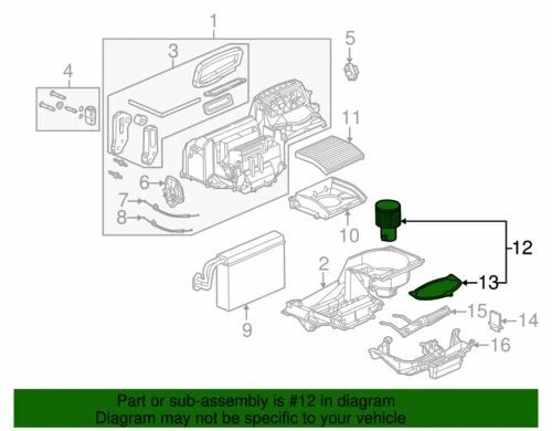 Genuine GM 2003-2011 Chevrolet Cobalt G5 Ion Heater AC Blower Motor Kit 25776197 - Image 2 of 2