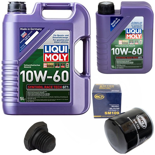 MotoröL Set 10W-60 Liqui Moly 6 Liter + ÖLfilter + Schraube FüR Opel Frontera A-image