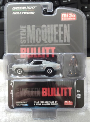 BULLITT McQueen フィギュア Bullitt (1968) - 1968 Ford Mustang GT Fastback with 1:18