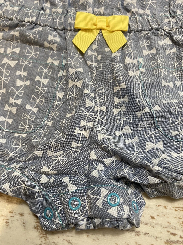 Gymboree Niñas Playa Mameluco Talla 3T Algodón Adorable Pantalones Cortos A Presión Una Pieza Foto 2 de 4