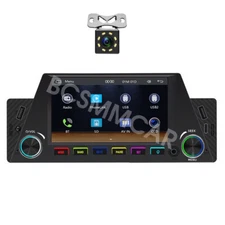 1 Din Car Stereo Radio Multimedia Video Player FM W/8LED Cam For Apple CarPlay
