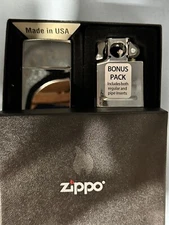 Black Ice Zippo & Pipe Insert 29789 Zippo Lighter Set NEW